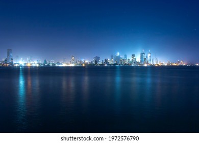 Night Shot Of The Mumbai City Skyline