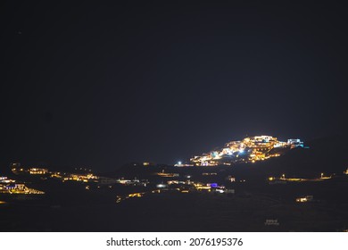 Night Shot Of Mykonos Island, Greece. Nightlife