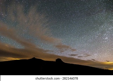 The Night Sky Above Haytor Devon Uk