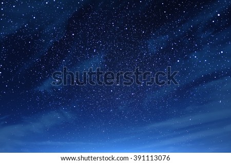 Night sky with clouds fullly with the star