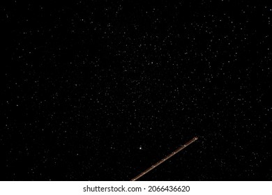 Night Sky Exposure Flight Path Starry Sky 