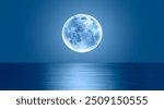 Night sky with full bright moon in the clouds "Elements of this image furnished by NASA"