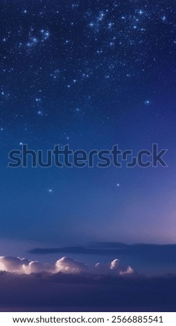 night sky with moon and clouds