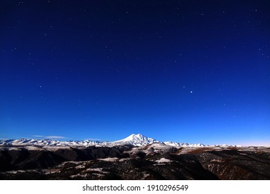 Night sky over Mount Elbrus - Shutterstock ID 1910296549