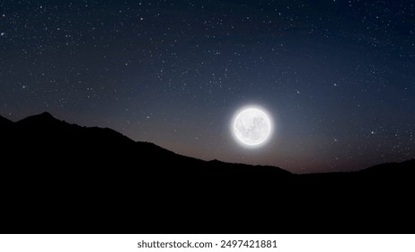 Night sky panorama with stars and moon - Powered by Shutterstock