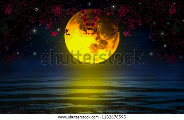 Night Sky Romantic Dramatic Love Full Stock Photo Edit Now