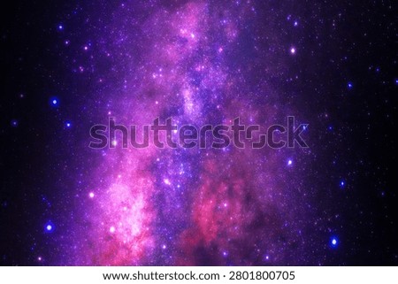 Night sky space background, Starry universe in dark blue sky, Milky way galaxy with stardust field in deep universe