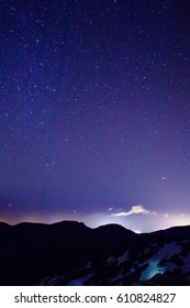 Night Sky With Stars Above Tenerife Island, Canary Islands