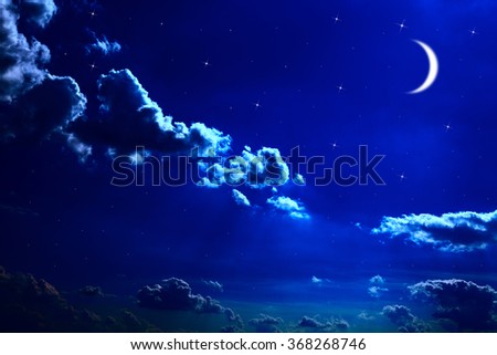 Similar – Bright night clouds over Mannheim