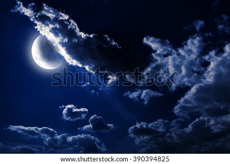 Similar – Bright night clouds over Mannheim