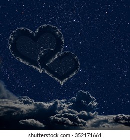 Night Sky Stars Heart Inside Stock Photo 352171661 | Shutterstock