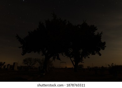 Night Sky At A Texas Cemetery