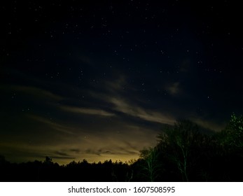 The night sky with this clouds