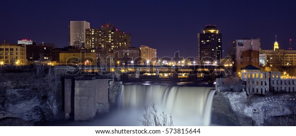 Night Skyline Rochester New York Stock Photo (Edit Now) 573815644