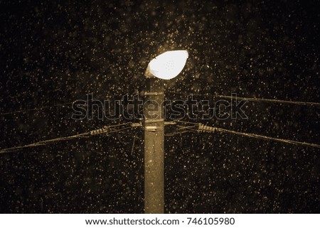 Image, Stock Photo Winter romance at night