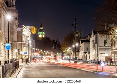 Night street in Christmas, London