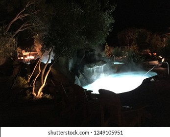 Night Time Hot Springs Bath Resort Spa Big Sur