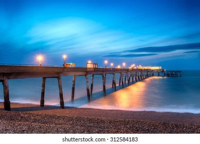 Night time long exposure at the pier at Deal in Kent