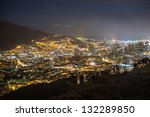 Night time shot of Cape Town city