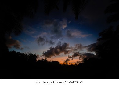 Night Time Sunset In Puerto Rico