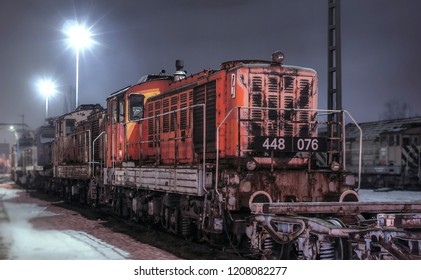 Night time trainyard