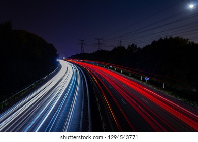 Night Trafic On Highway