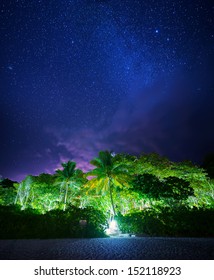 Night tropical landscape. Similan islands, Thailand