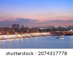 The night view of Banpo Bridge