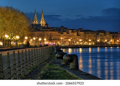 A Night View Of Bordeaux, France