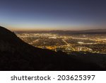 Night view of Burbank and North Hollywood in Los Angeles