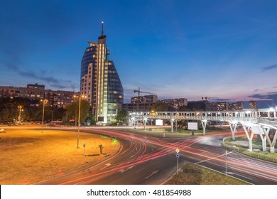 Night View Of Burgas, Bulgaria