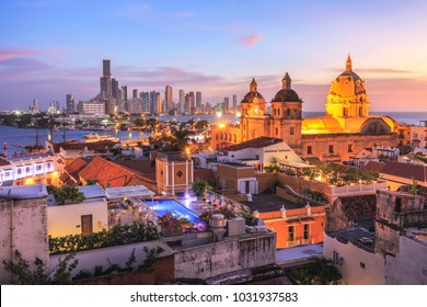 Night View of Cartagena de Indias, Colombia
