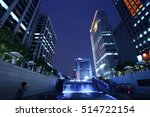 Night view of Cheonggyecheon Stream, South Korea, Seoul