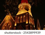 Night View of the Church at shanghai rock bund