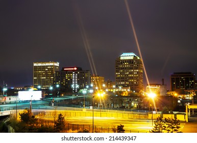 Night View Of Colorado Springs Downtown At The Night Time