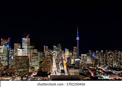 Night View Of Downtown Toronto