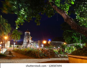 Night view of Dumaguete city. Negros island, Philippines