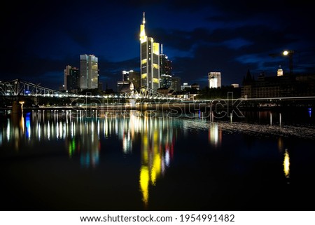 Similar – Frankfurt Bridge Magic