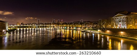 Similar – Image, Stock Photo Promenade in Florence at night