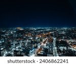 night view from hamamatsu act tower in hamamatsu city, shizuoka prefecture,
