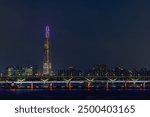 the night view of the Han River in Seoul