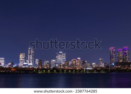 Night view of the Han River in Seoul