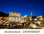 Night view of the magnificent ancient city Ephesus