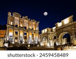 Night view of the magnificent ancient city Ephesus