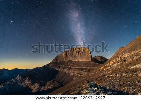 A night view of Mount OlympusGreece