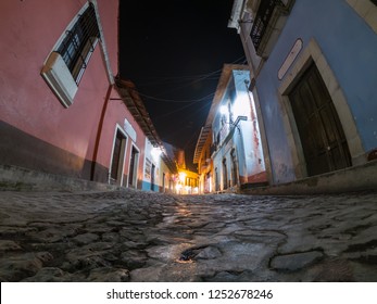 Night View Of Real Del Monte Hidalgo Mexico