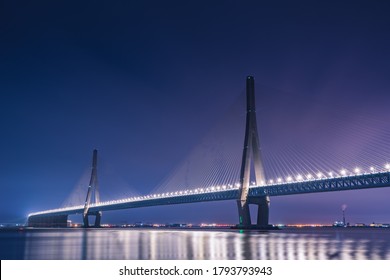 Night view of Shanghai-Sutong Bridge, Jiangsu, China - Powered by Shutterstock