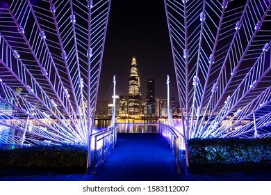 Night View Of Shenzhen City, China