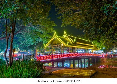 Night View In Siem Reap,cambodia.