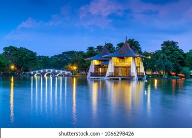 Night View At Taichung Park, Taiwan